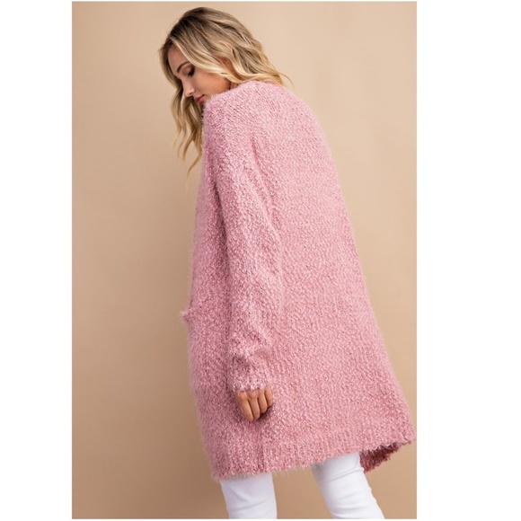 NWT Super Soft Popcorn Knit Heather Gray Cardigan - Picture 4 of 5